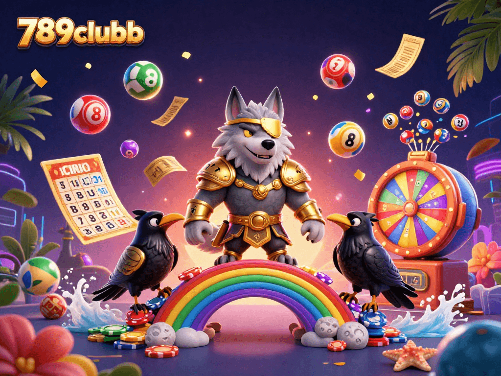 Experience 789clubb epic casino adventures with vibrant characters amid a dazzling gaming scene.