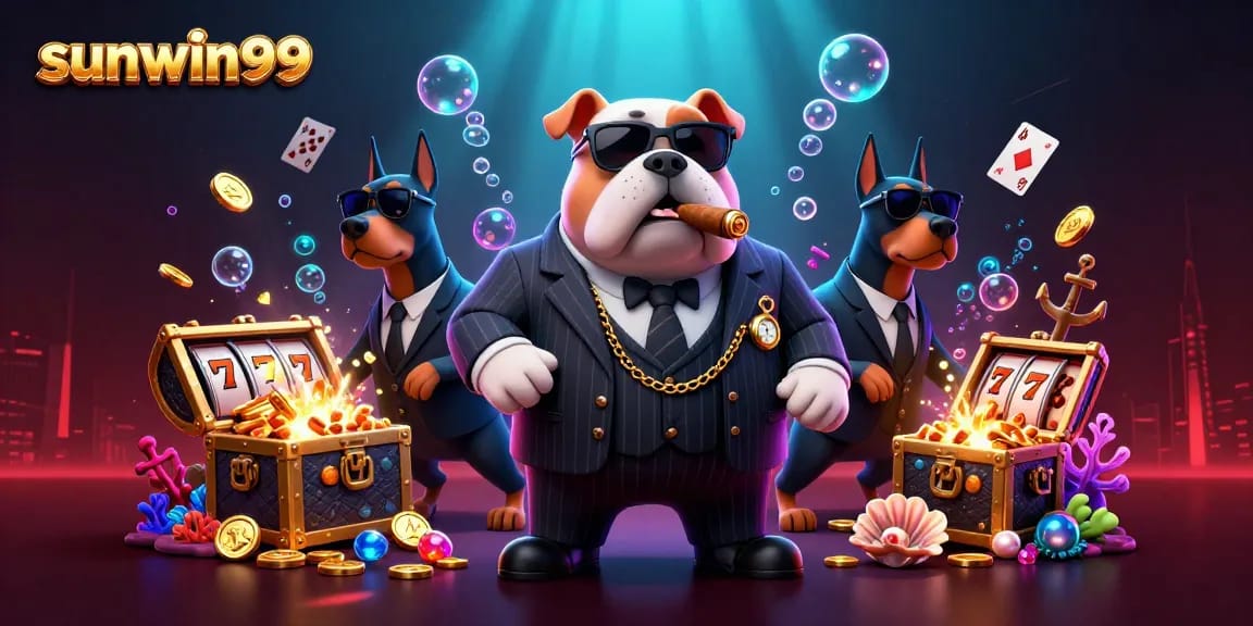 Win big at sunwin99 with this dynamic 3D casino-themed illustration showcasing vibrant game elements.