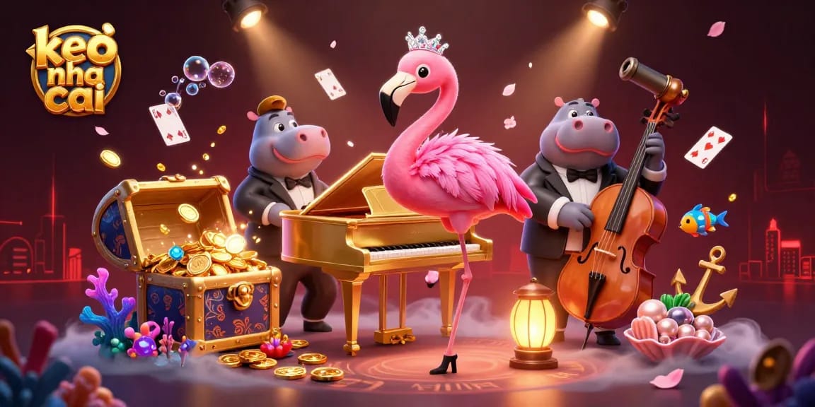 Experience spirited entertainment with keo nha cai featuring a vibrant casino scene with characters and exciting game elements
