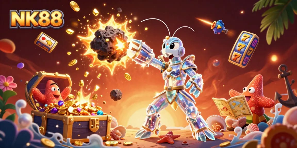 Engage in thrilling gameplay with NK88's explosive slot action and vibrant graphics.