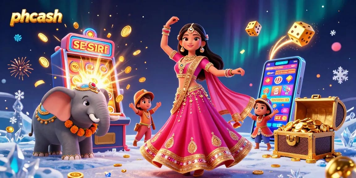 Experience thrilling jackpots and excitement at phcash with vibrant 3D characters and casino elements.