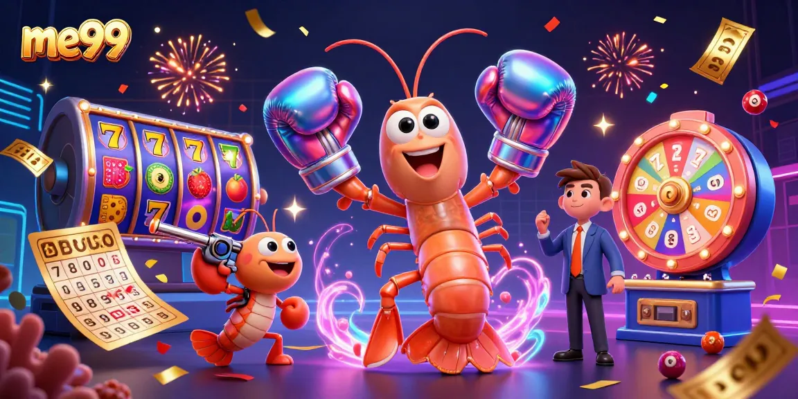 Engage in thrilling gameplay at me99, featuring vibrant slots, jackpot challenges, and playful marine characters.
