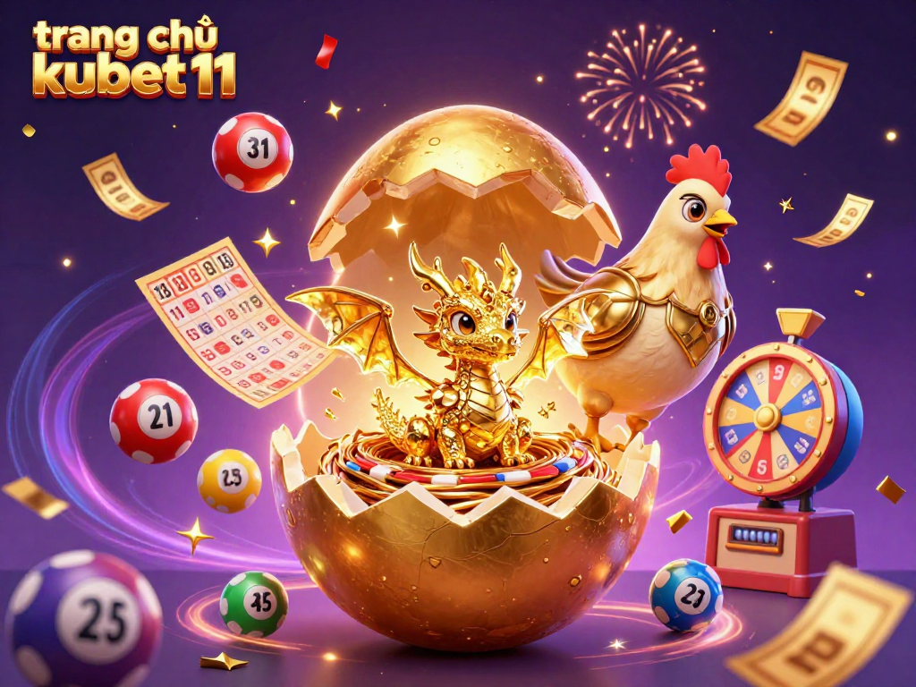 Play exciting games and win at trang chủ kubet11 with a vibrant casino-themed illustration.
