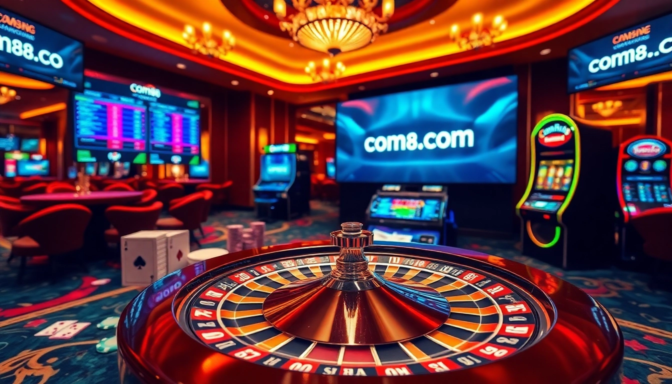 Experience thrilling gameplay at cm88.com with vibrant casino elements and professional ambiance.