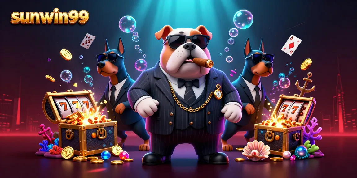 Win big at sunwin99 with this dynamic 3D casino-themed illustration showcasing vibrant game elements.