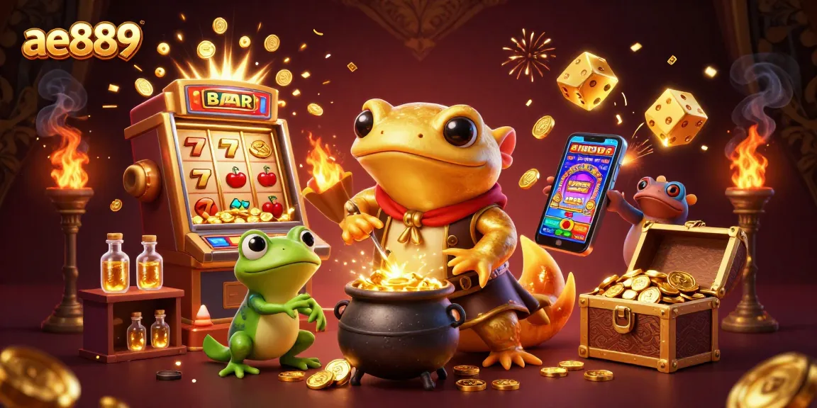 Experience thrilling wins at ae889 with gold coins and vibrant casino game elements.