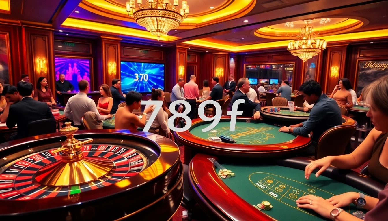 Experience the excitement of 789f casino with luxury gaming tables and vibrant poker chips.