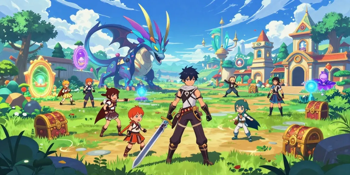Exciting hentaigame characters engaging in adventure with vibrant landscapes, showcasing anime artistry.