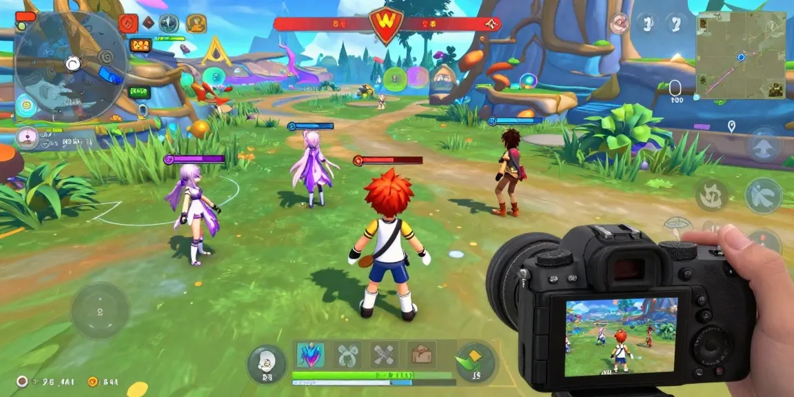 Engaging scene showcasing vibrant hentai games online with interactive anime characters in a fantasy landscape.