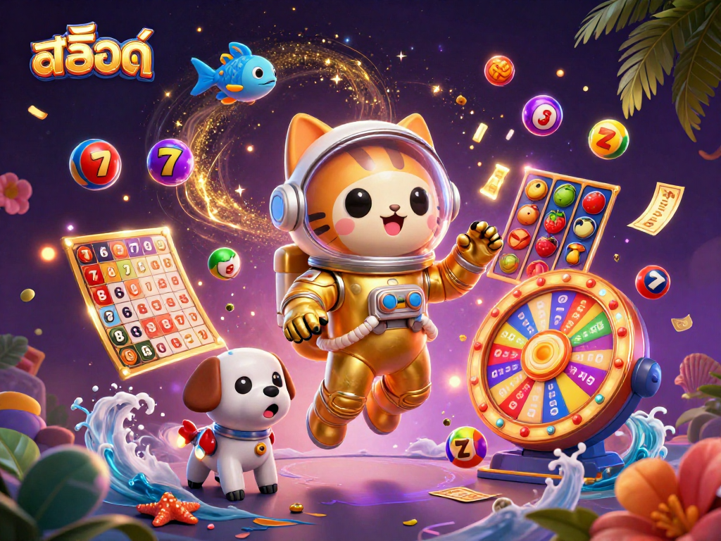 Experience thrilling สล็อต action with vibrant slot reels and dynamic gaming elements in a cosmic adventure.