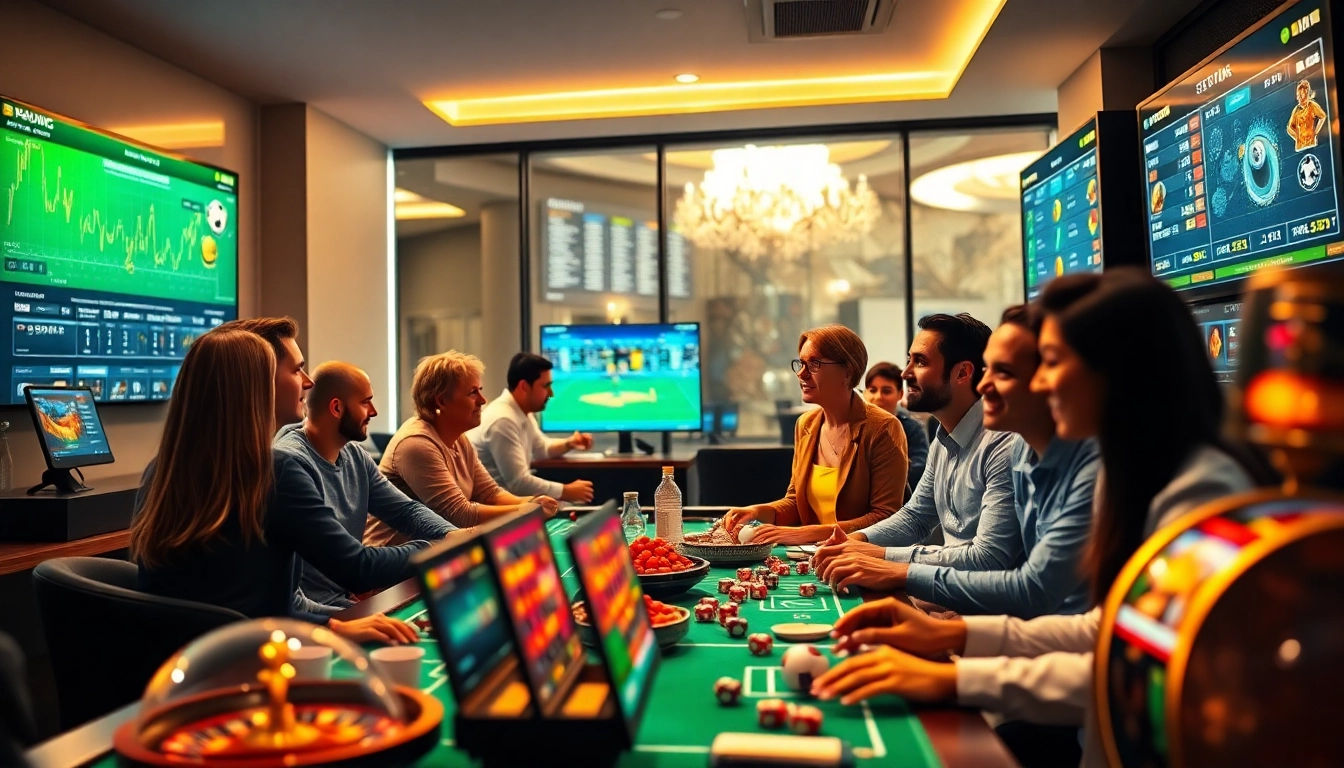 Engaging online gambling scene at nhà cái 8day showcasing betting activities.