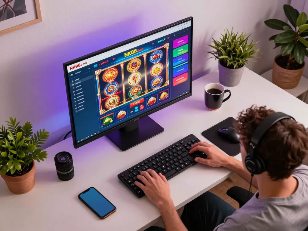 Engaging gameplay on NK88.com while enjoying online gaming at home