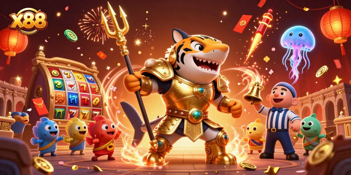 x88 unleashes thrilling jackpot wins in a vibrant underwater colosseum with vibrant slot elements.