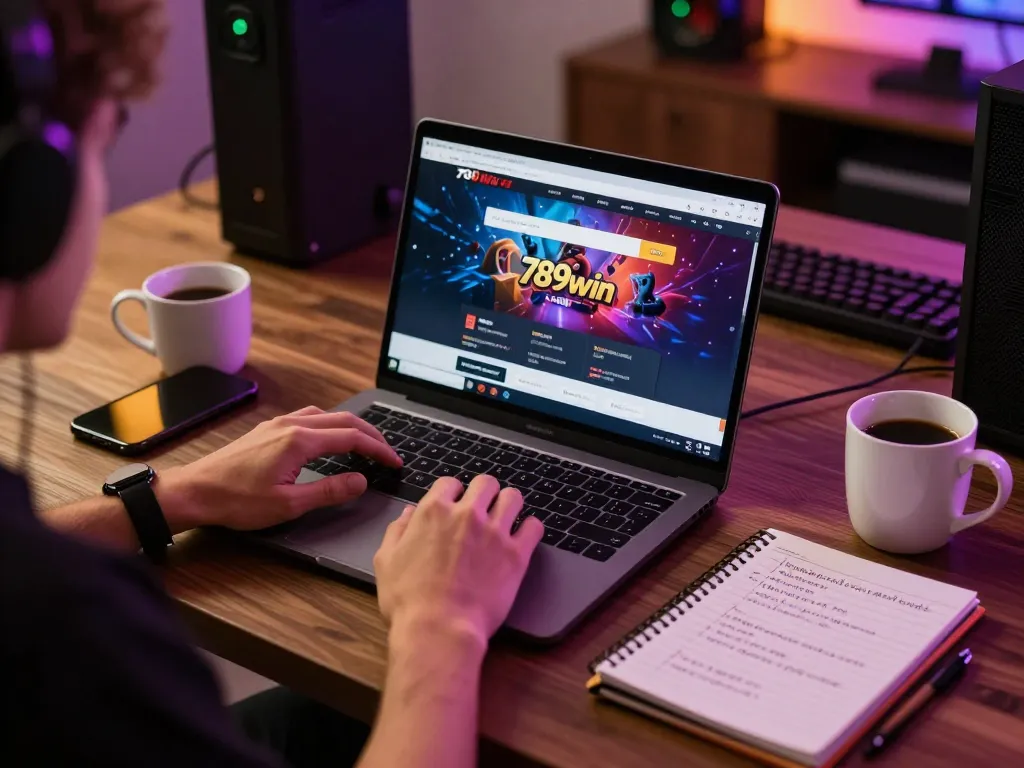 Player engaging with the 789win link online casino interface, highlighting immersive gameplay experience