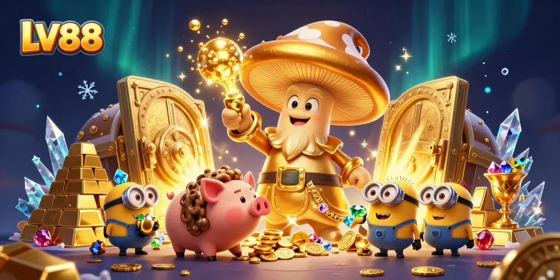 Engage with LV88's vibrant casino world, where magic turns treasures golden amidst sparkling gems.