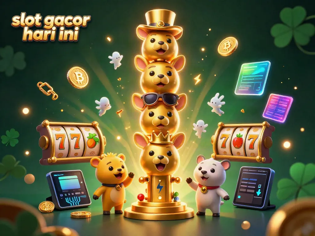 Engage with exciting slot gacor hari ini adventures in a colorful casino-themed scene.