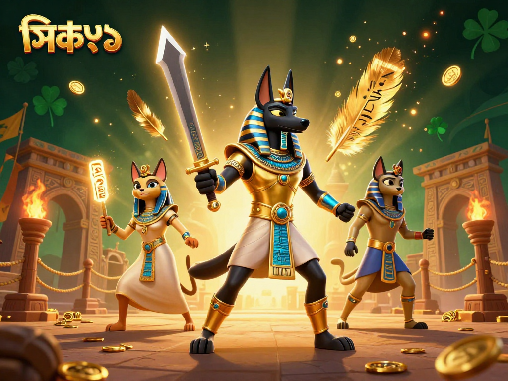 Experience thrilling gameplay with সিকে৪৪ in a vibrant animated scene filled with casino excitement.