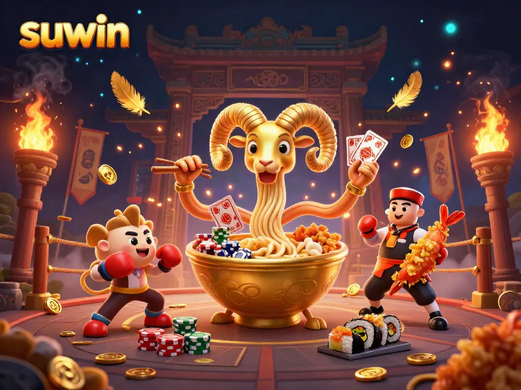 Experience suwin-themed casino excitement with dynamic characters dealing cards in a visually rich gambling scene.