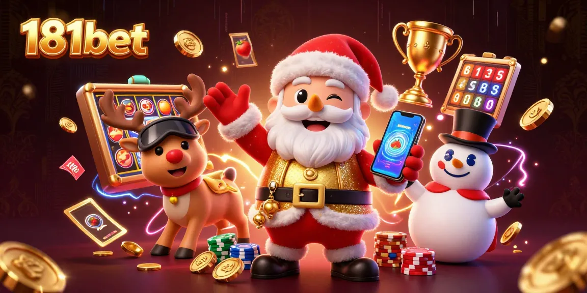 Spin the reels and win big with 181bet in a vibrant casino-themed scene.