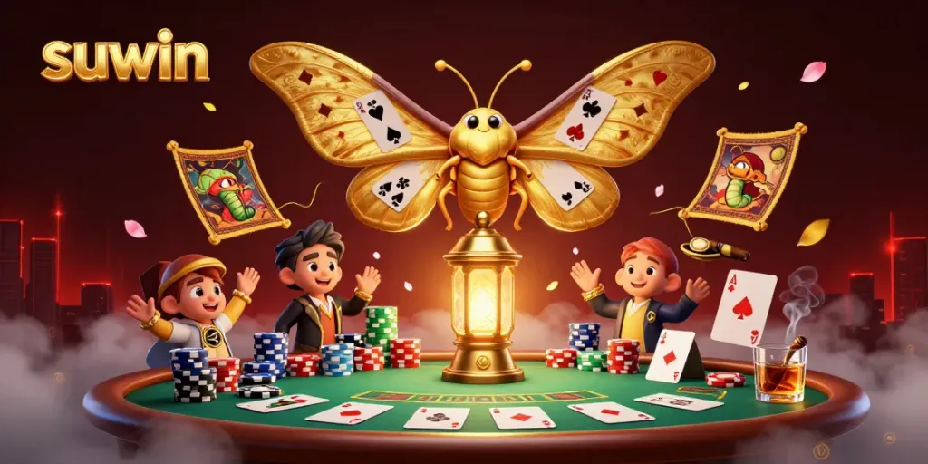 Experience exhilarating games in suwin with golden wings and vibrant casino scenes.