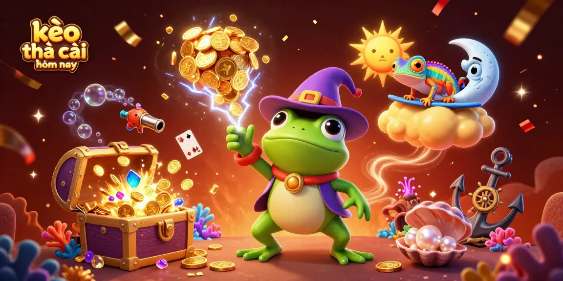 Experience thrilling wins with kèo nhà cái hôm nay in this vivid 3D illustration of a gaming scene.