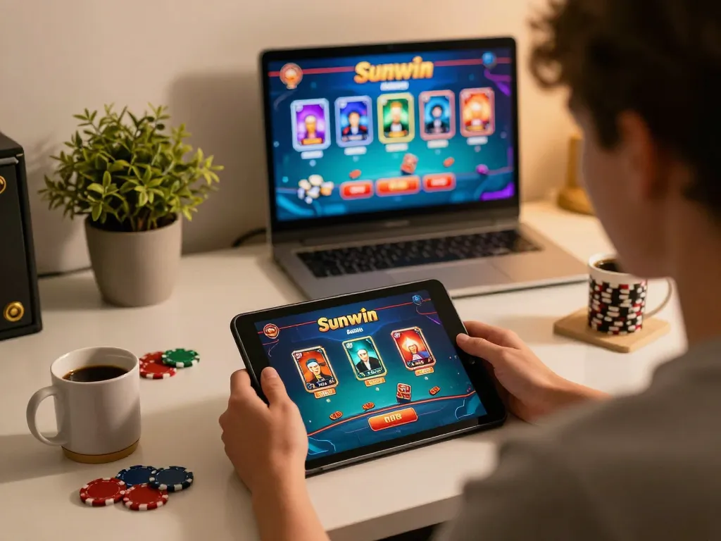 Play exciting games on Sunwin tablet in a cozy, personal gaming setup