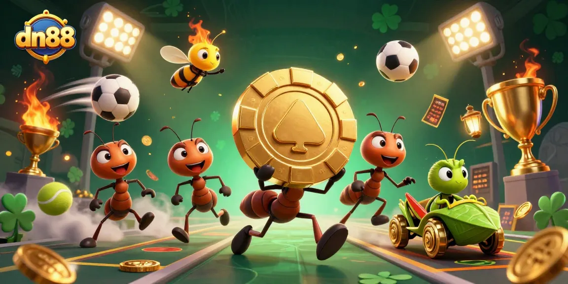 Experience thrilling gaming at dn88 with cartoon characters in a vibrant casino heist scene.